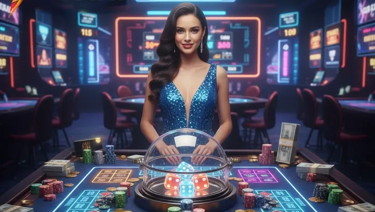 Image showing futuristic online casino interface for spintime